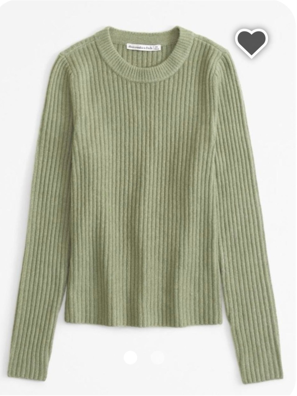 Abercrombie & Fitch Sage Ribbed Crewneck Sweater